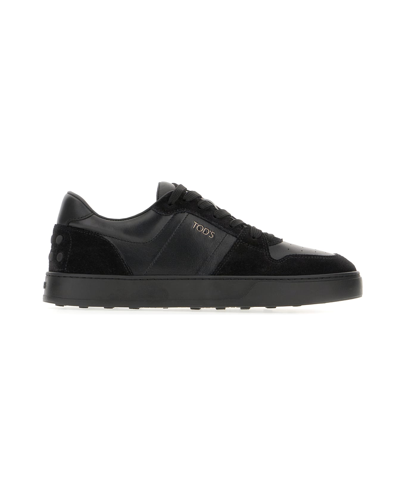 Tod's Black Leather And Suede Sneakers - Nero