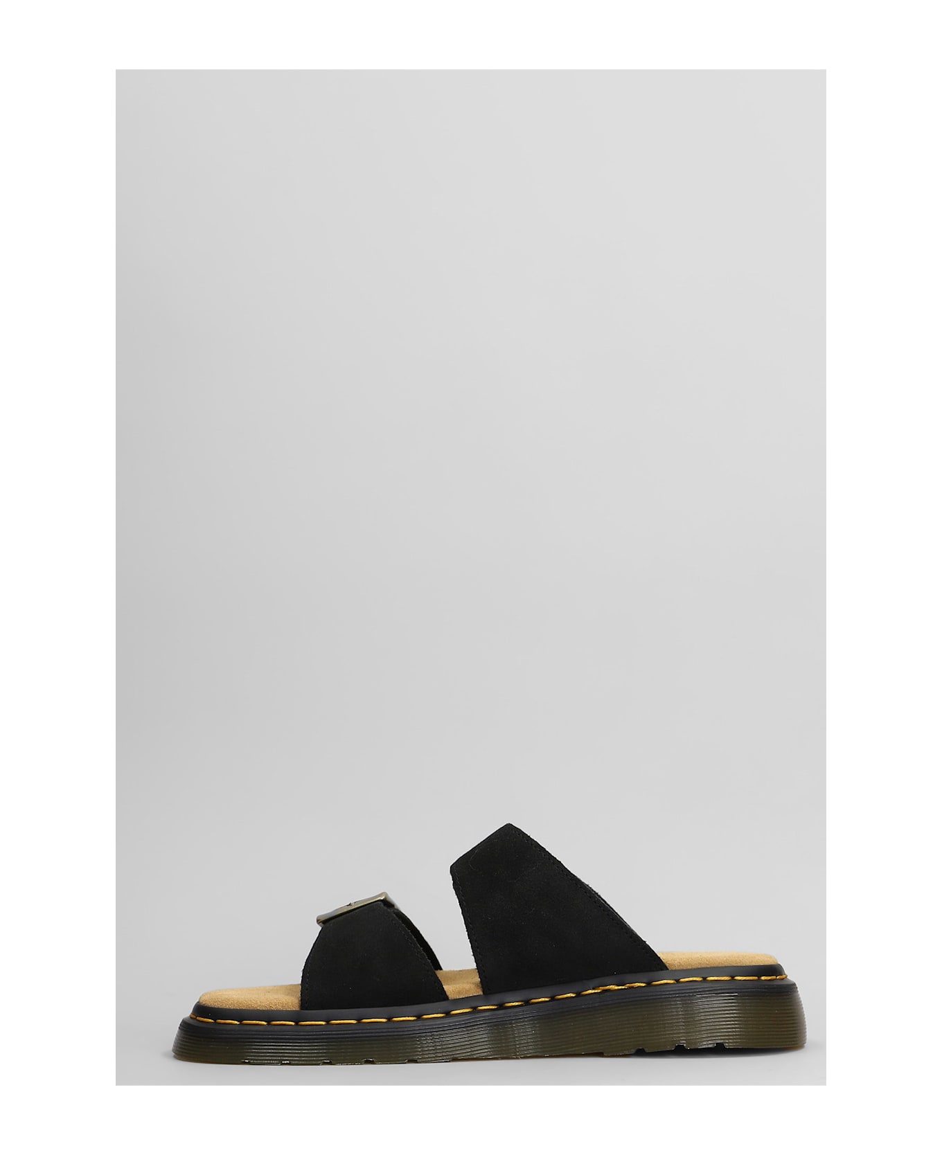 Dr. Martens Josef Slipper-mule In Black Suede