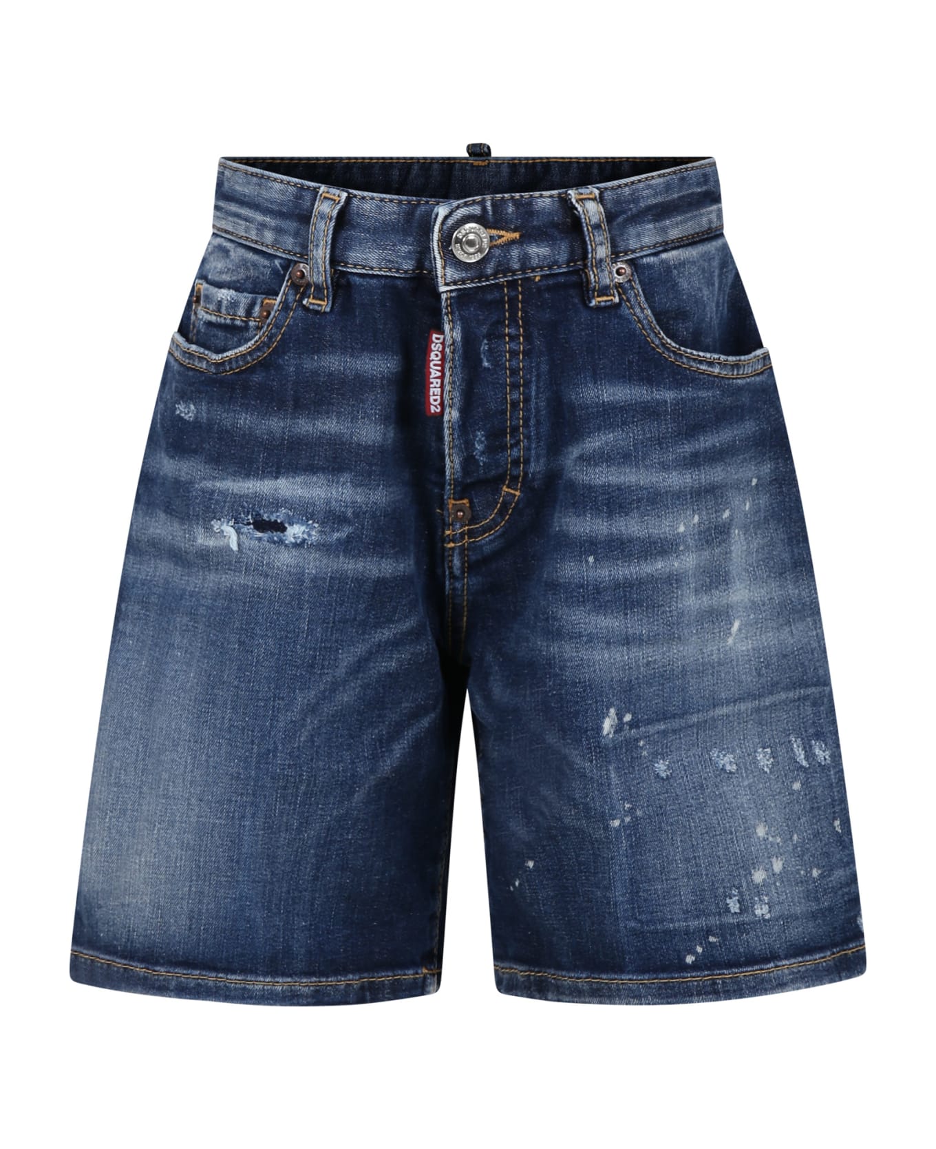 Dsquared2 Blue Shorts For Boy With Logo