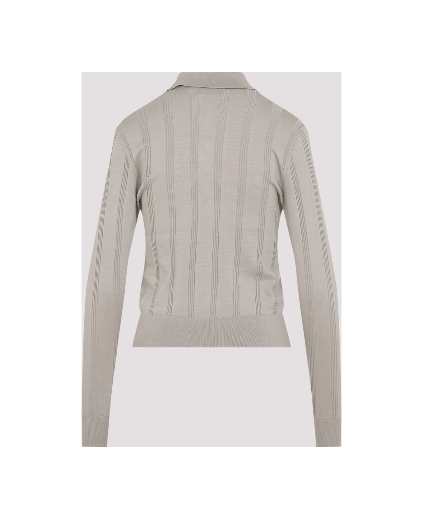 Dries Van Noten Cotton Polo - Light Grey ニットウェア