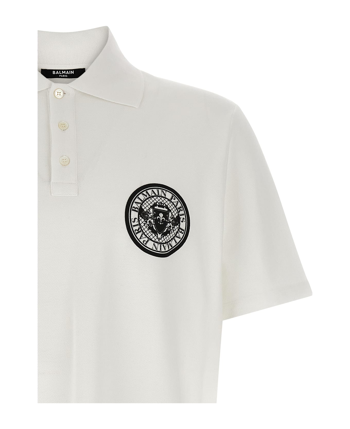 Balmain 
coin
 Polo Shirt - White/Black