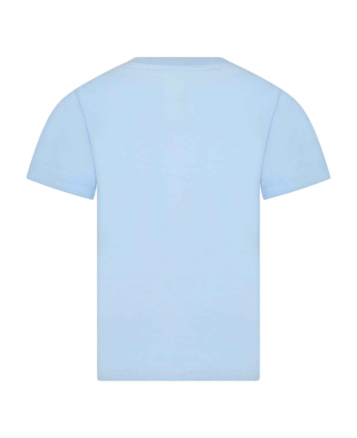 GCDS Mini Light Blue T-shirt For Boy With Logo - Light Blue Tシャツ＆ポロシャツ
