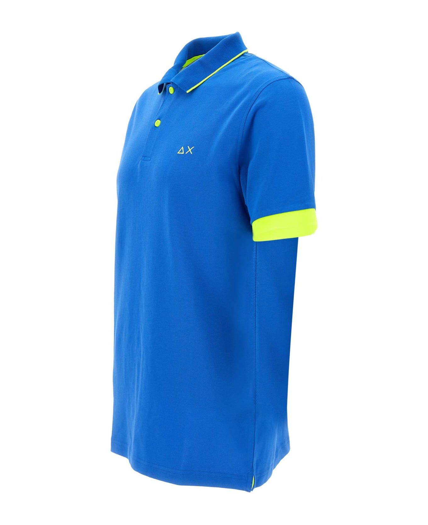 Sun 68 'small Stripe' Cotton Polo Shirt Polo Shirt - ROYAL