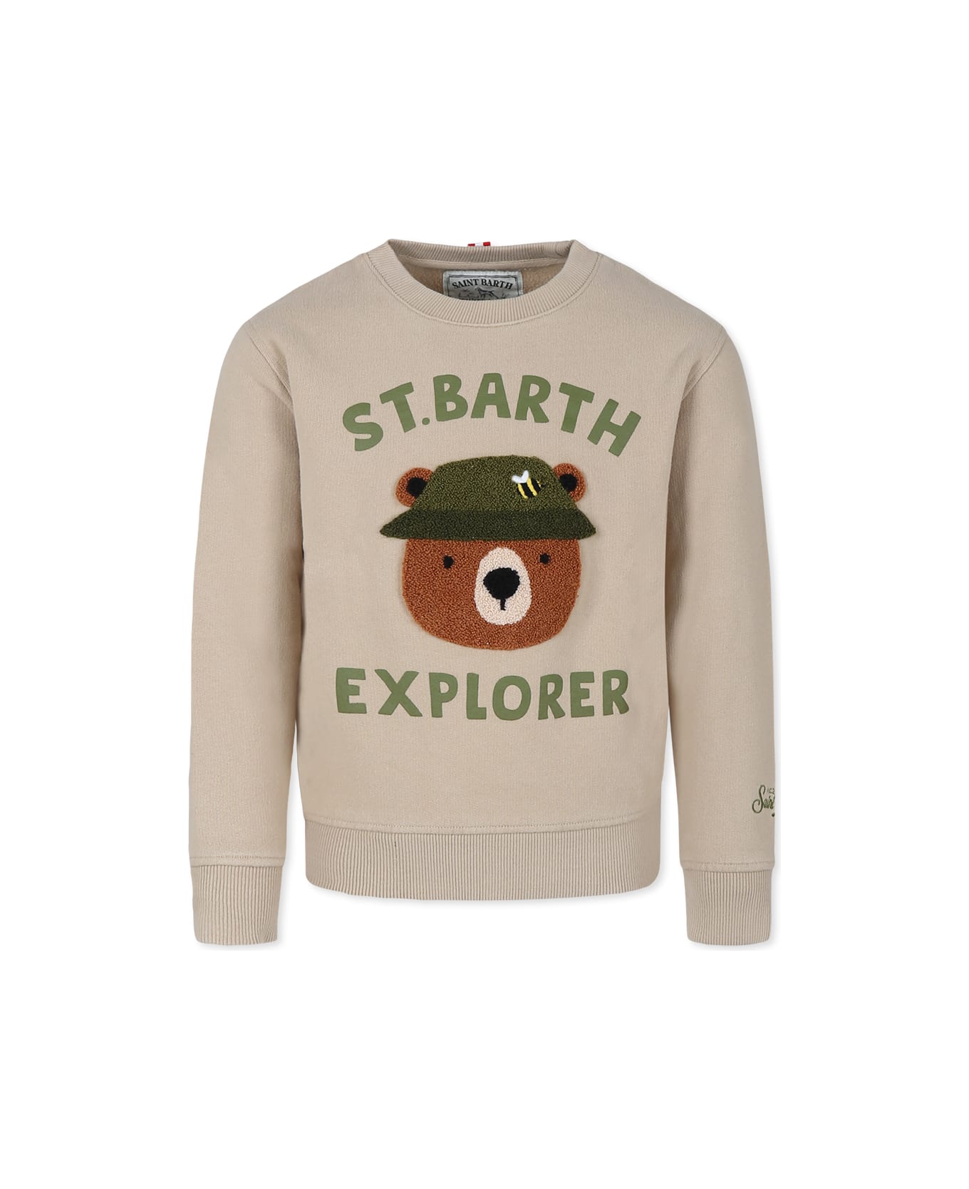 MC2 Saint Barth Brown Sweatshirt For Boy With Bear - Brown