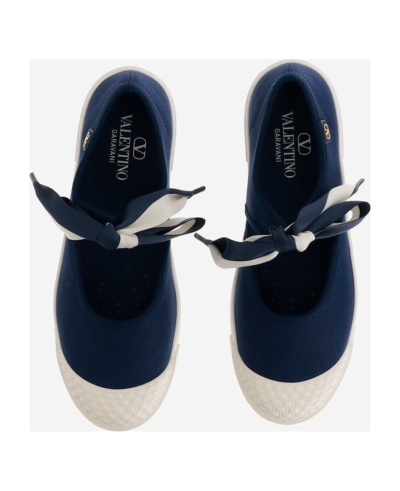 Valentino Garavani Bay By Bay Canvas Ballerina - Blue
