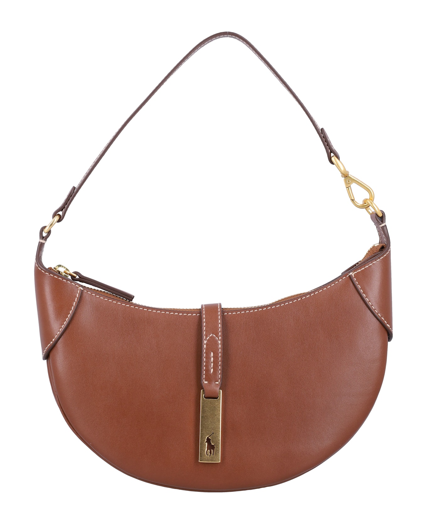 Polo Ralph Lauren Polo Id Calfskin Mini Shoulder Bag - CUOIO
