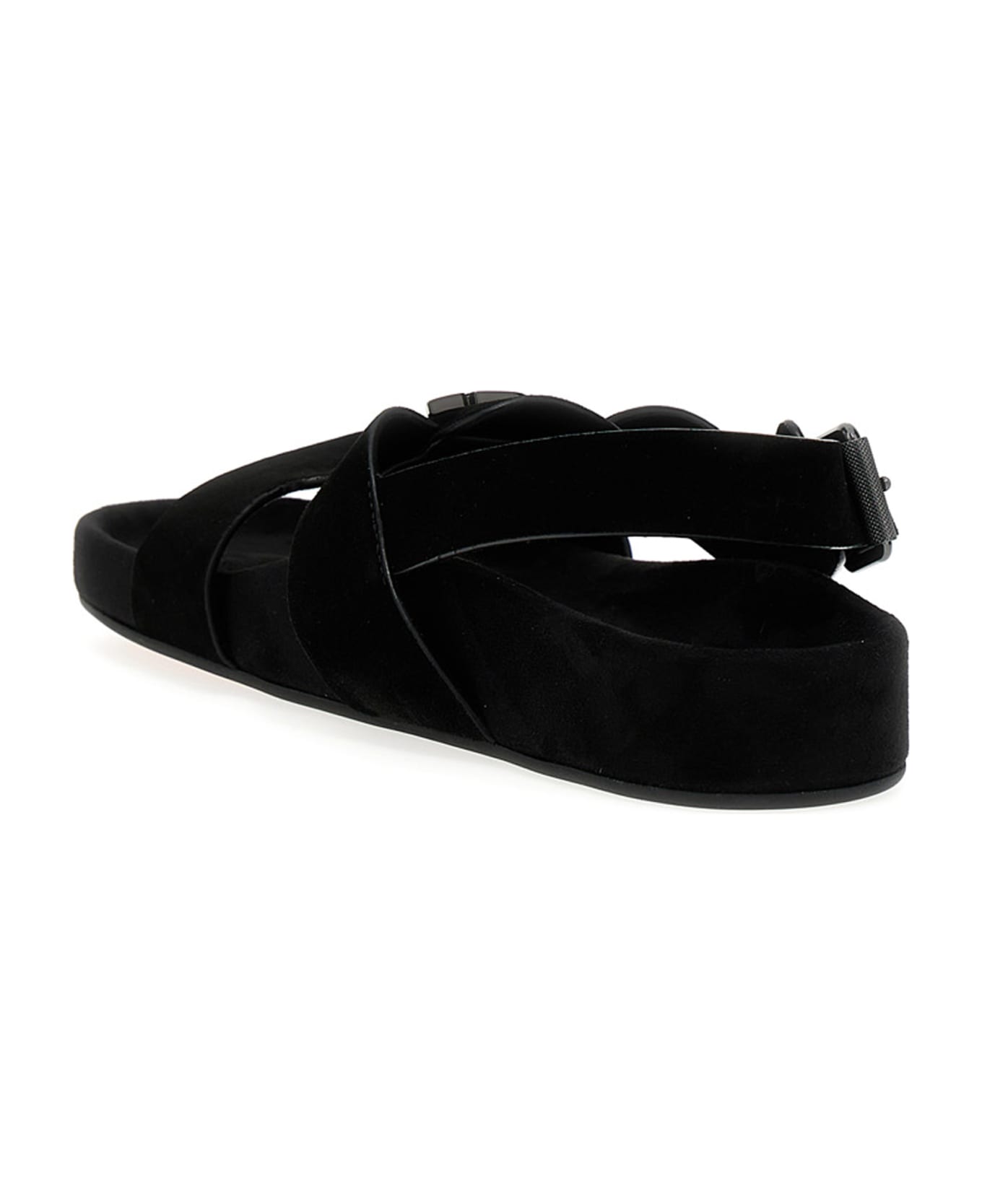 Christian Louboutin 'varsibuckle Midi' Sandals - Black