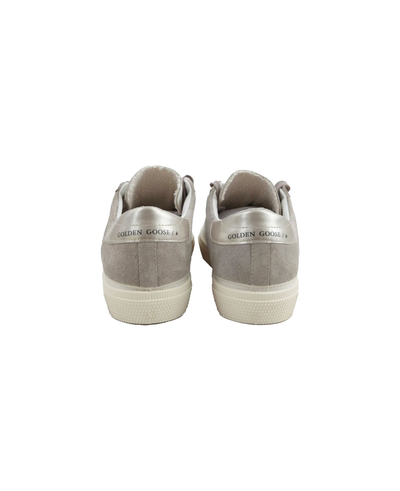 Golden Goose May Leather Upper Vamp And Tongue Suede Quarter And Toe Glitter Star Laminated Heel - MULTICOLOUR