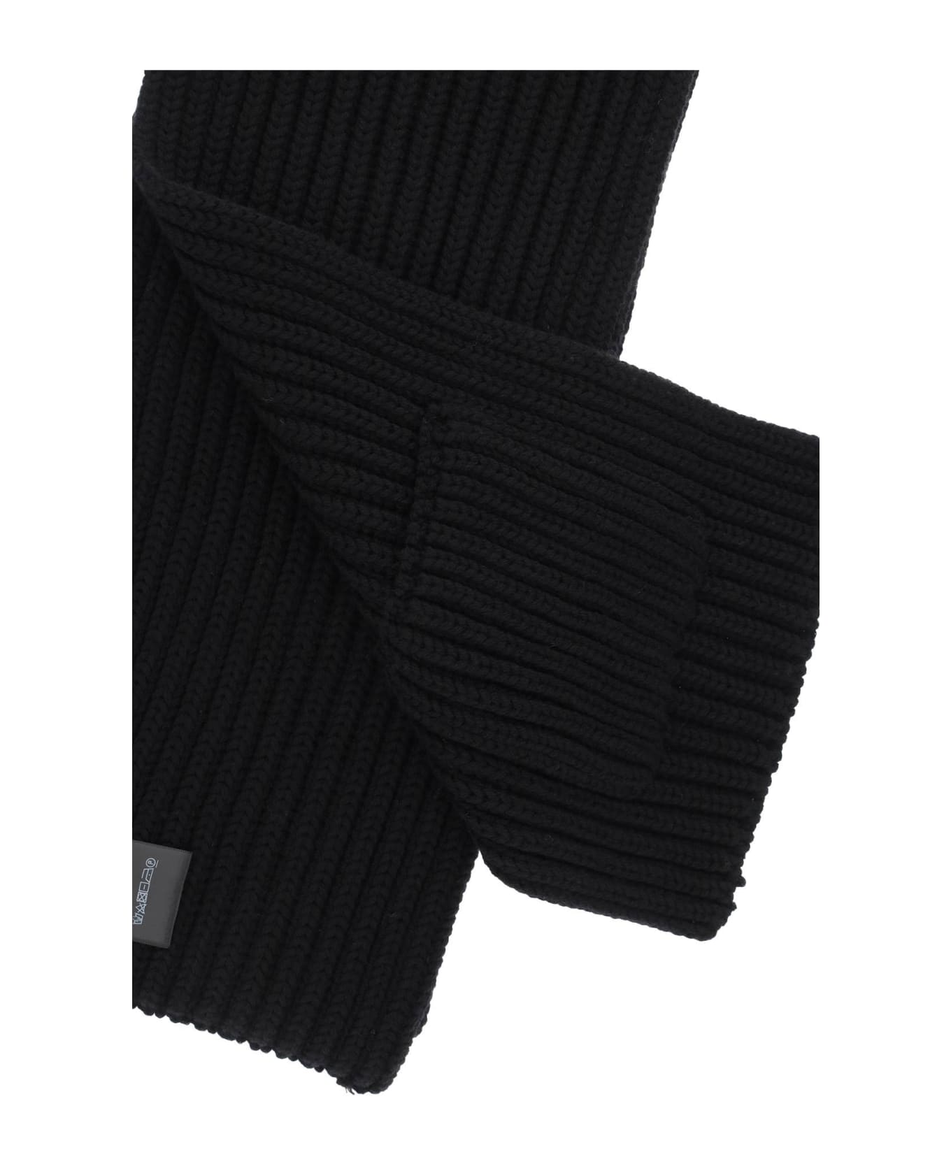Etro Wool Scarf With Logo - BLACK (Black)