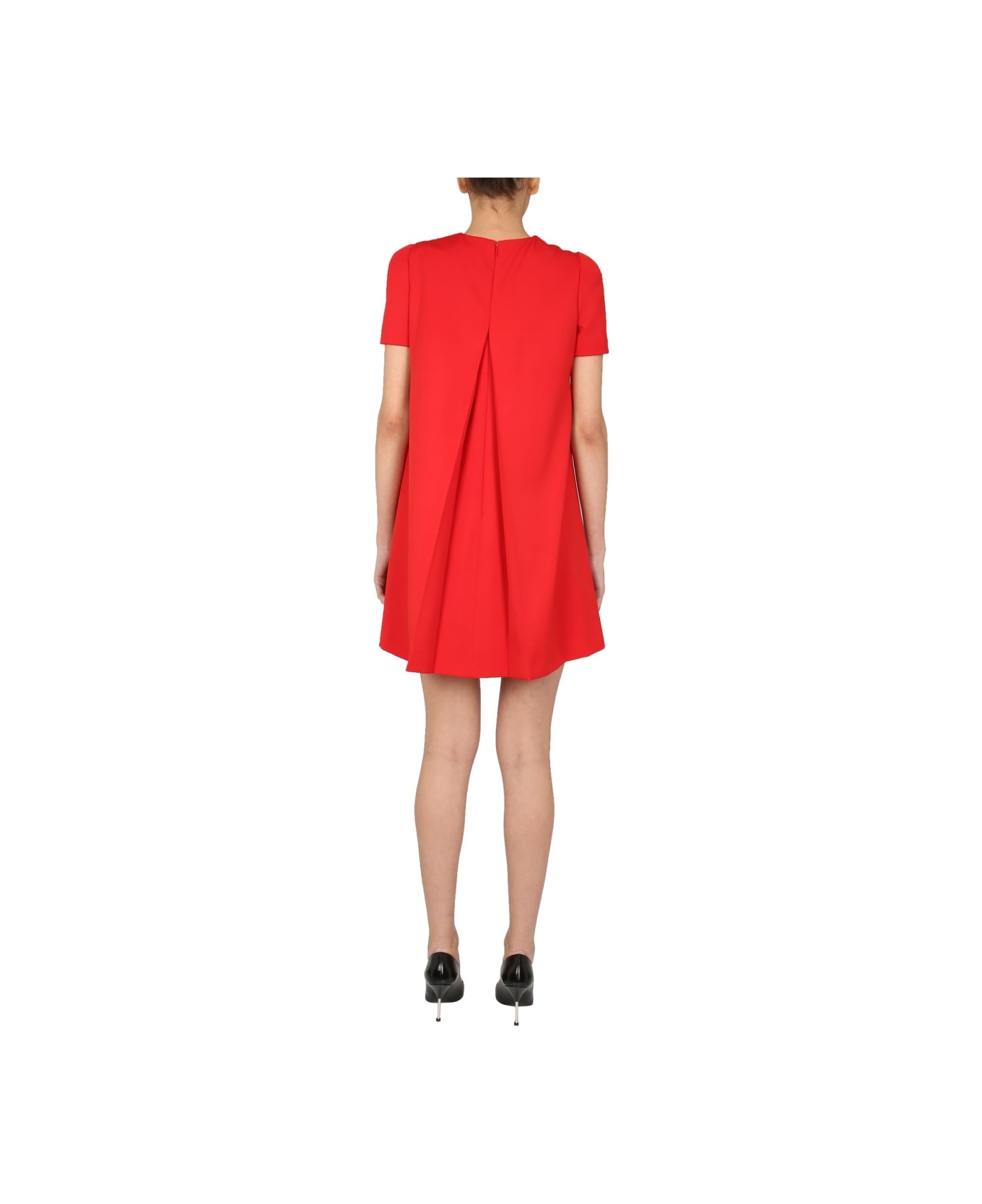Alexander McQueen Dress With Cape - RED
