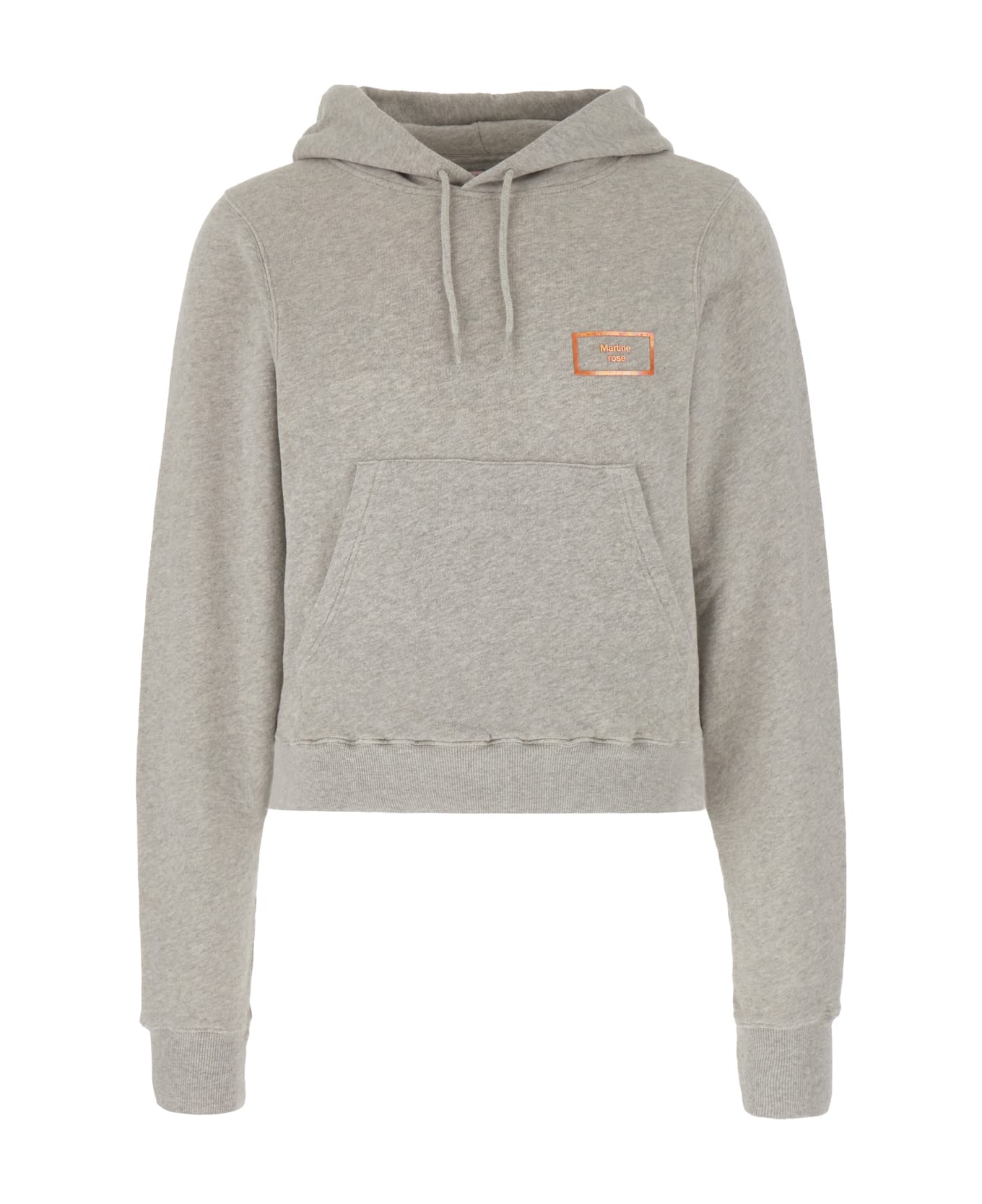 Martine Rose Melange Grey Cotton Sweatshirt - GREY MARL