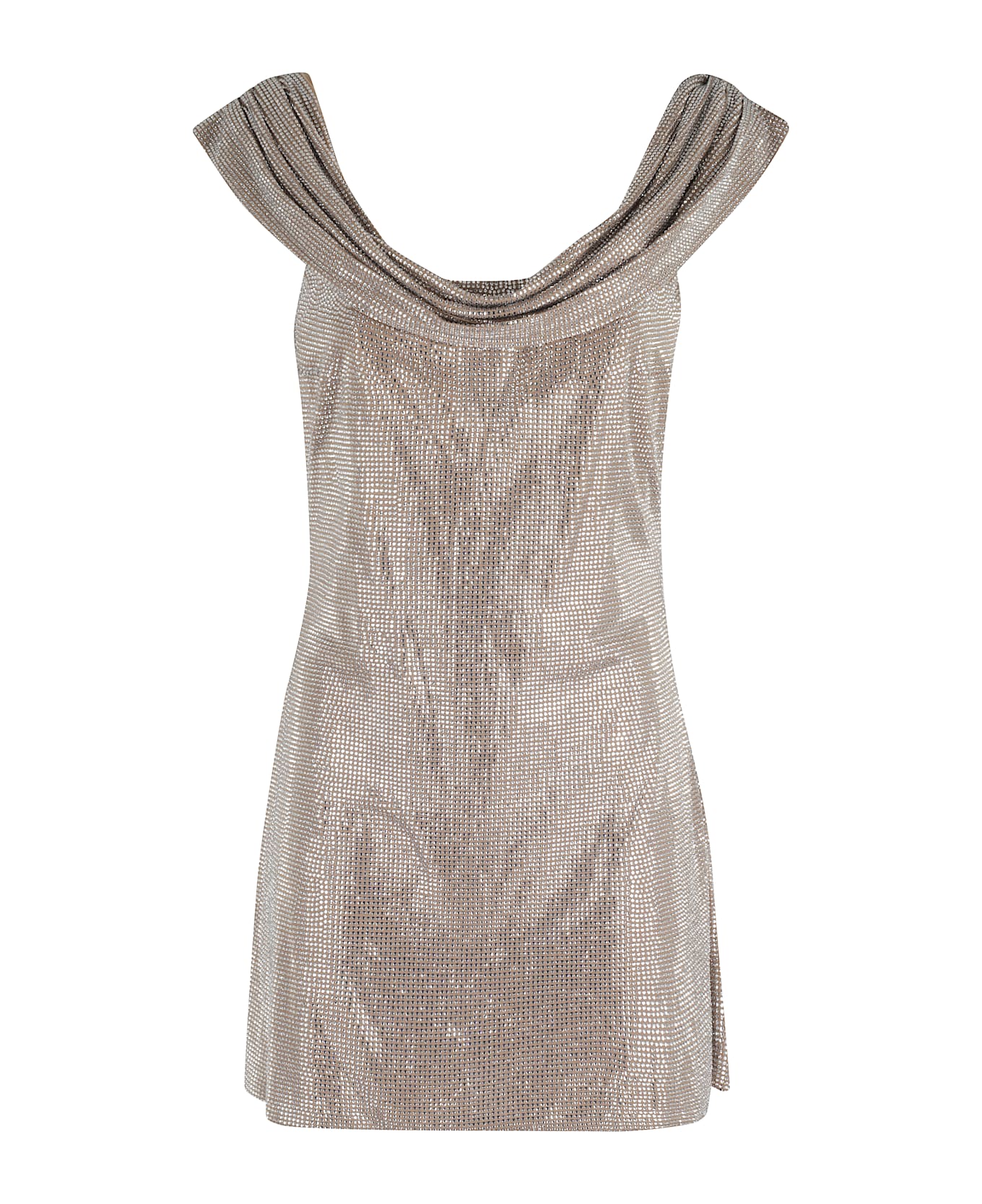 Giuseppe di Morabito Crystal Mini Dress - Beige