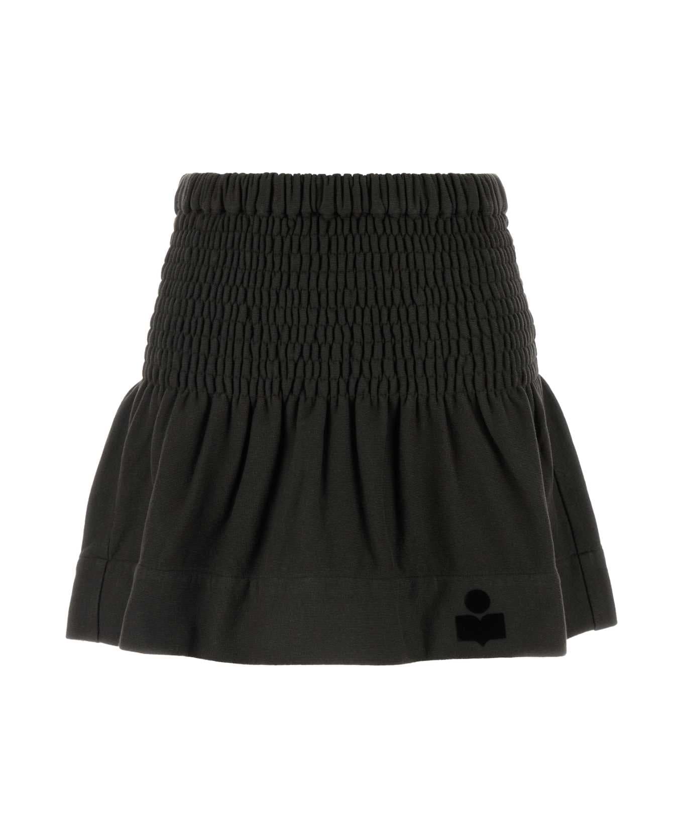 Marant Étoile Charcoal Cotton Pacifica Mini Skirt - FADEDBLACK