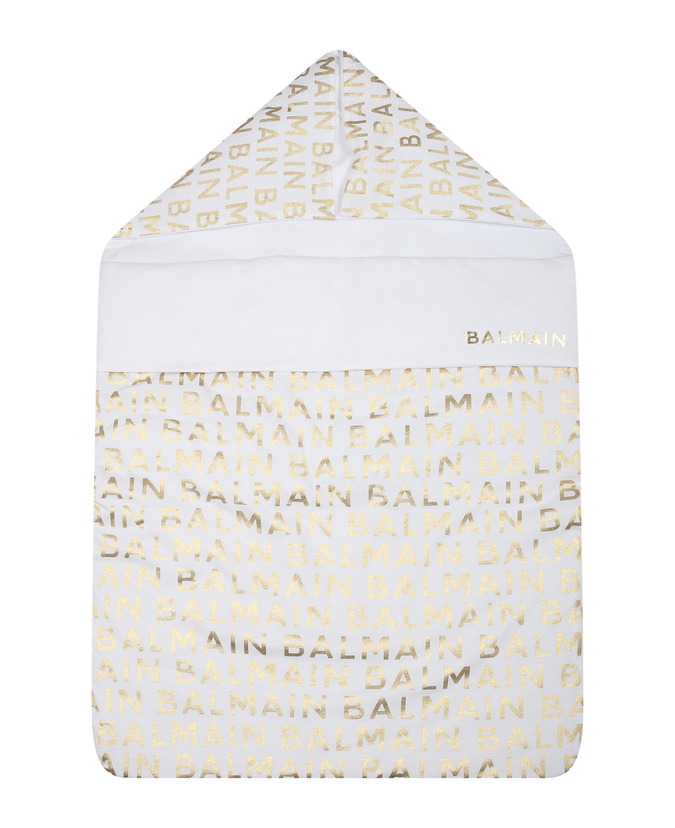 Balmain White Sleeping Bag For Babykids With Logo - White アクセサリー＆ギフト
