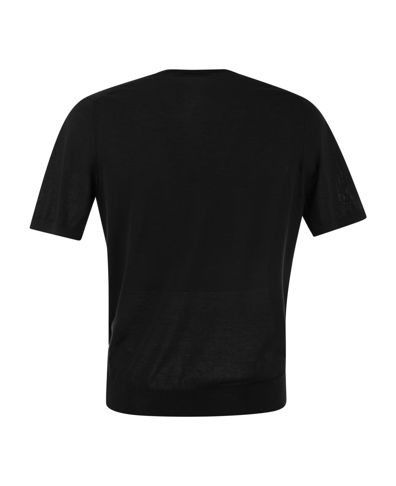 Tagliatore T-shirt In Cotton Fabric - Black シャツ