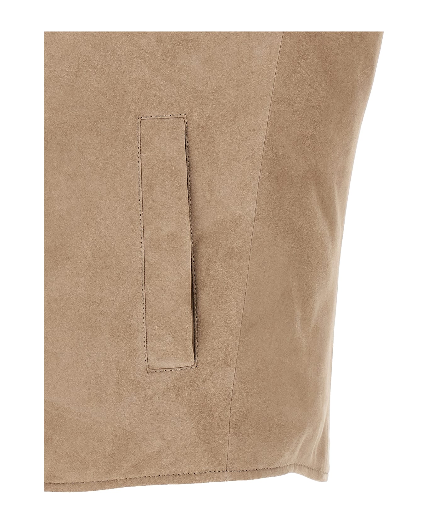 Brunello Cucinelli Suede Vest - Beige