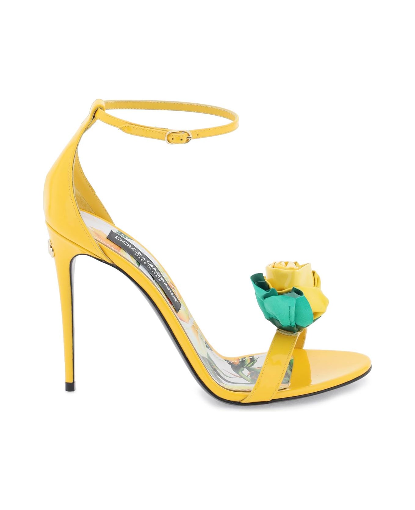 Dolce & Gabbana Heeled Sandals - GIALLO MULTICOLOR (Yellow) サンダル