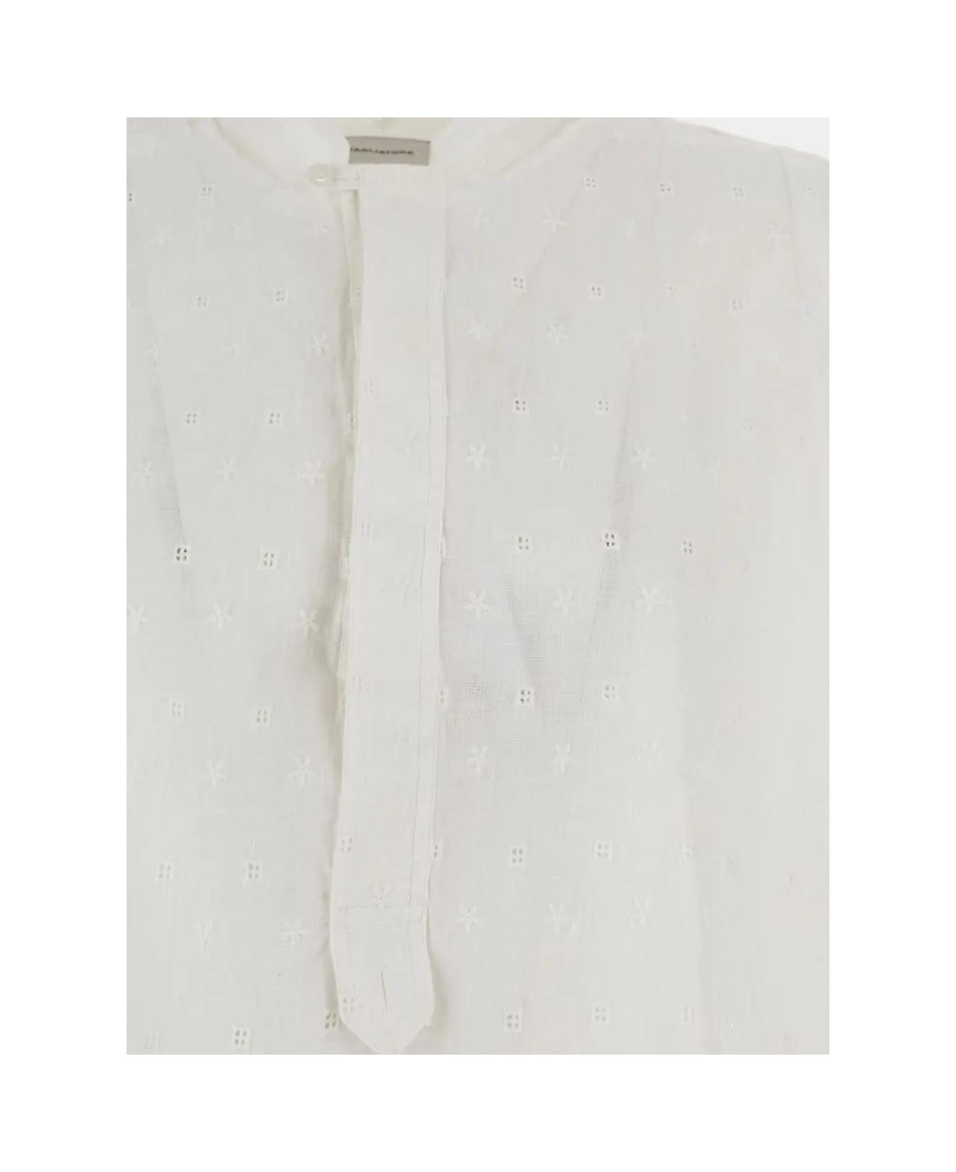 Tagliatore Embroidered Shirt - White