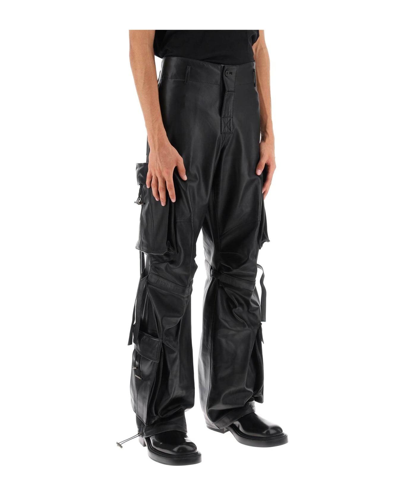 DARKPARK Luis Lamb-leather Cargo Pants - BLACK (Black)