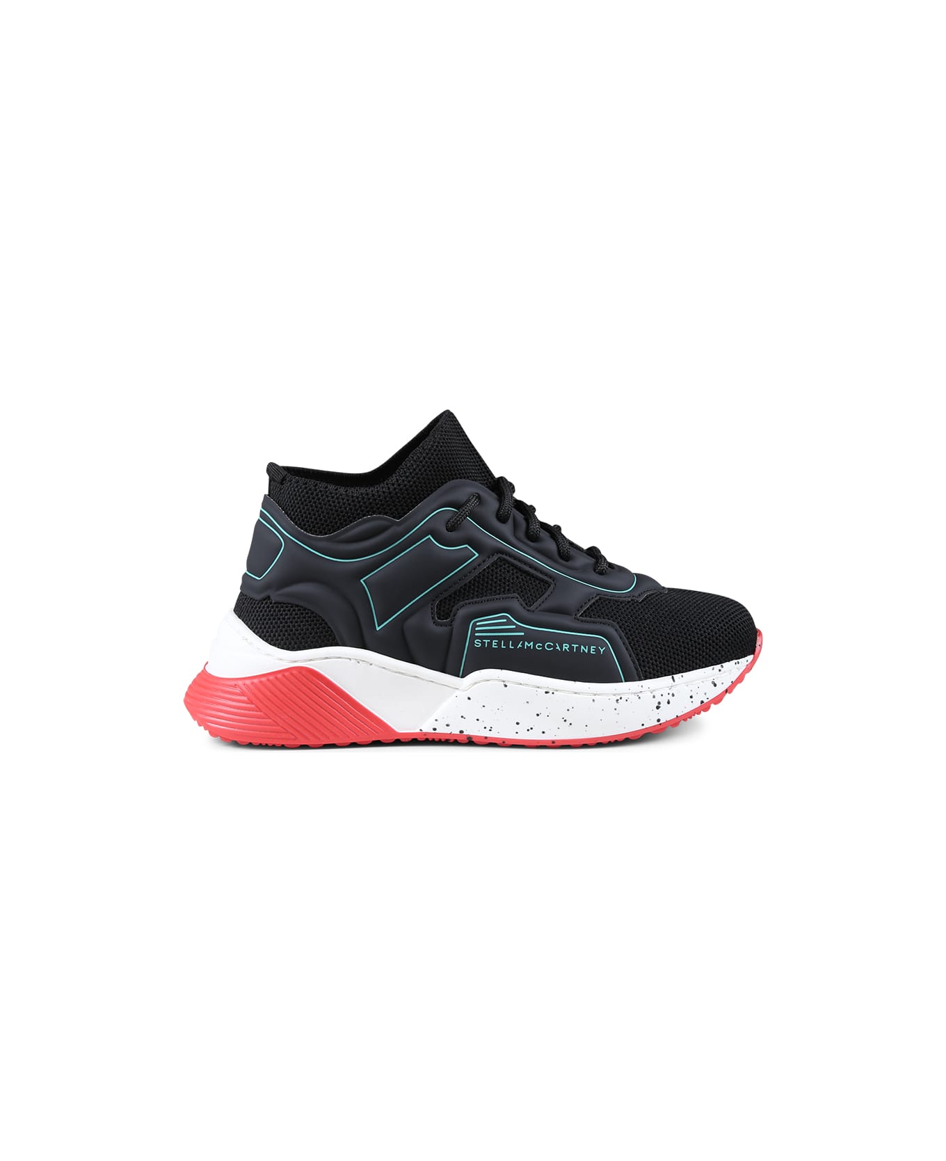 Stella McCartney Kids Black Sneakers For Boy With Logo - Black