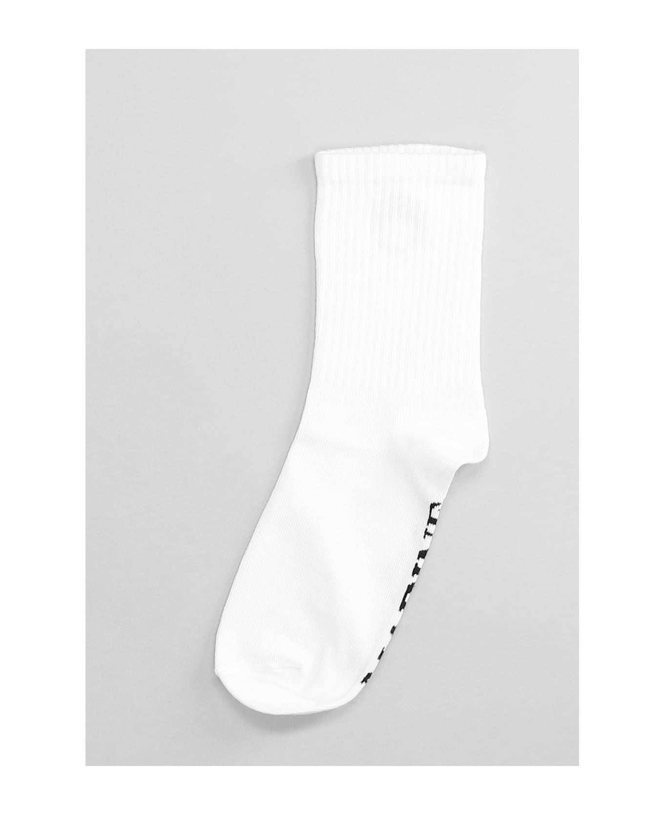 Marine Serre Socks In White Cotton 靴下