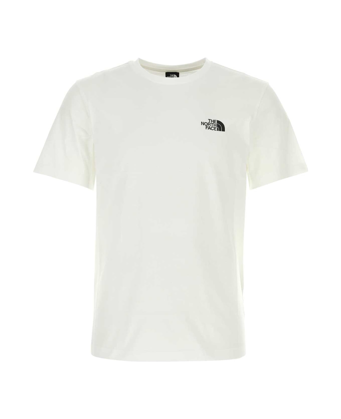 The North Face White Cotton Blend T-shirt - White