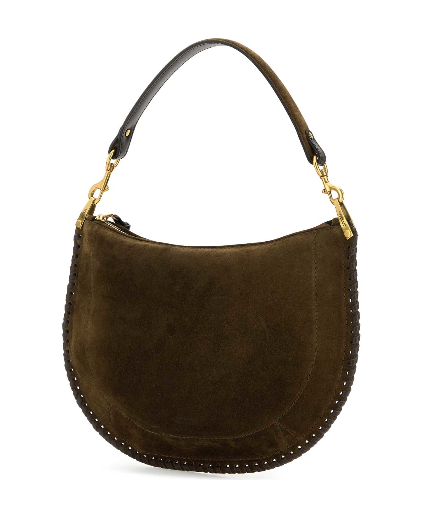 Isabel Marant Olive Green Suede Oskan Shoulder Bag - BRONZE