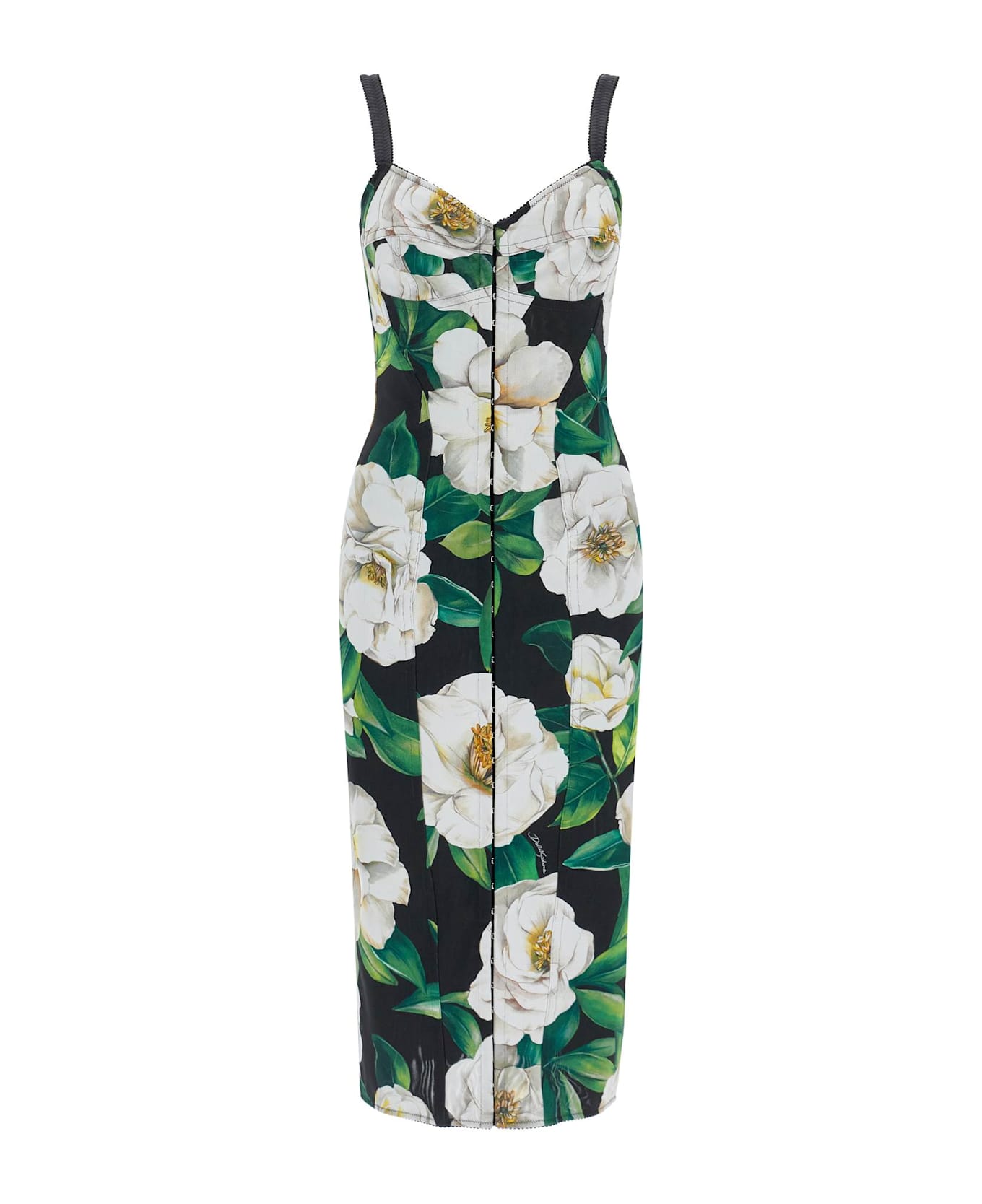 Dolce & Gabbana 'gardenia' Dress In Black Polyamide Blend - GARDENIA F.NERO (Black)