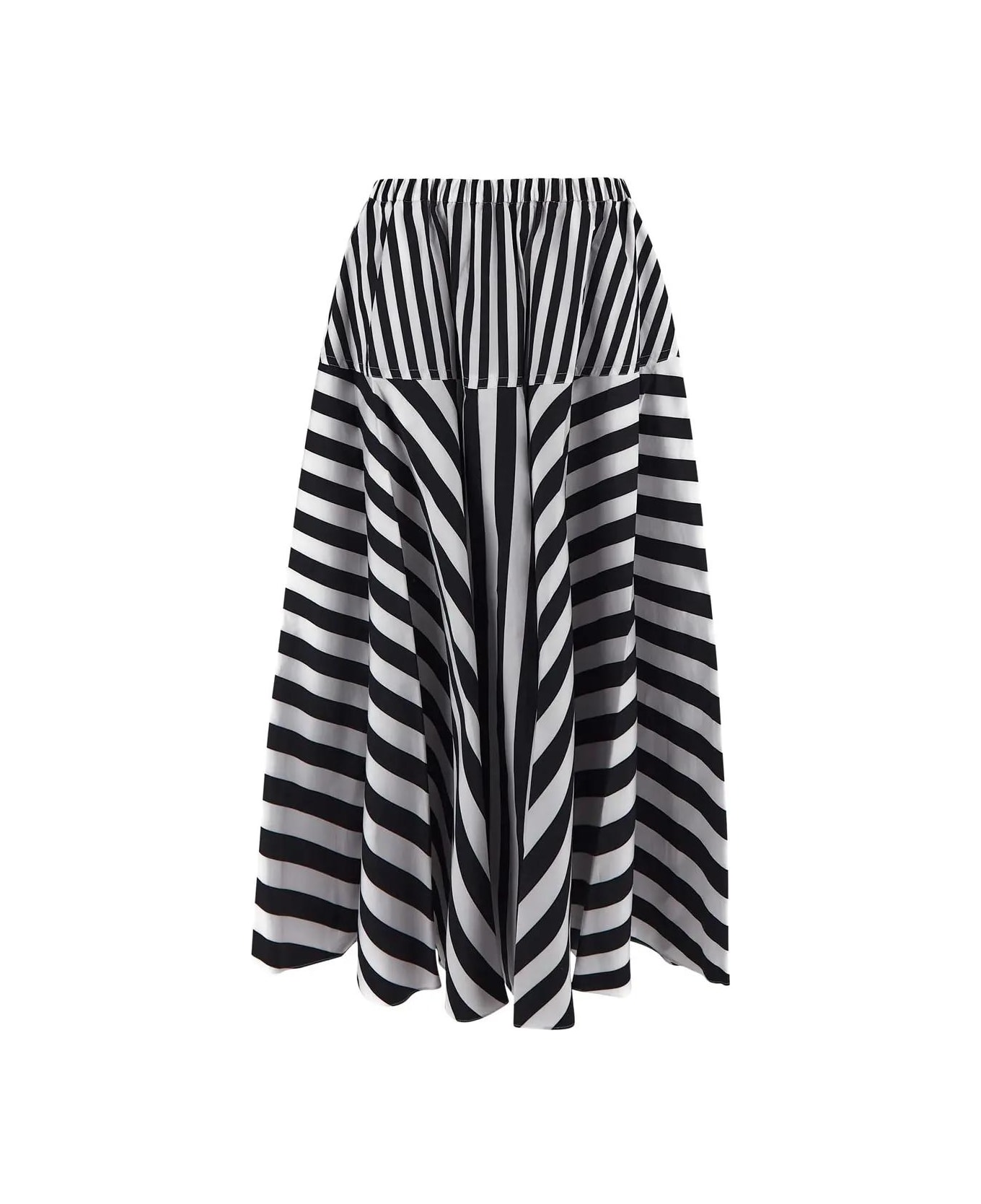 Patou Striped Skirt - Nero e Bianco スカート