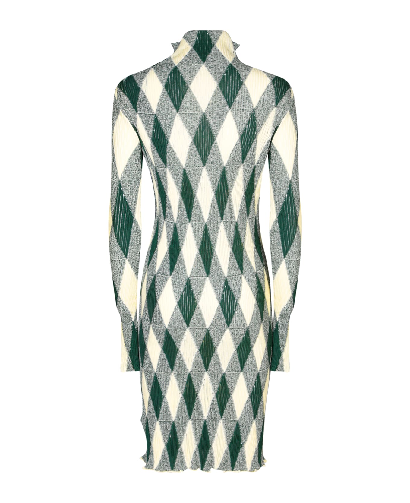 Burberry Argyle Motif Dress - GREEN ワンピース＆ドレス