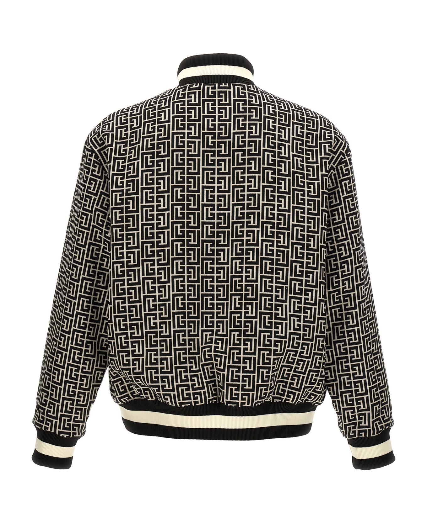 Balmain 'monogram' Reversible Bomber Jacket - Blue