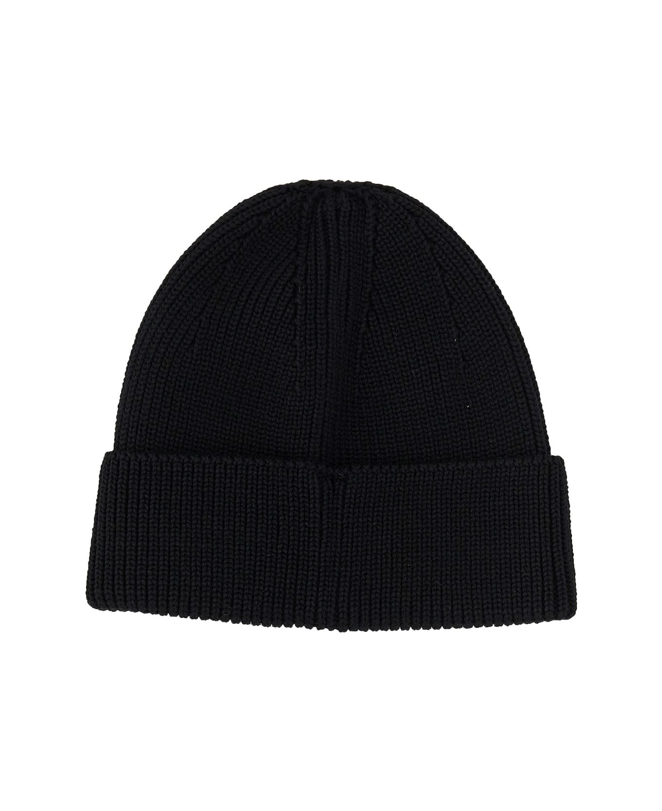 Parajumpers Beanie Hat Metal With Logo - NERO
