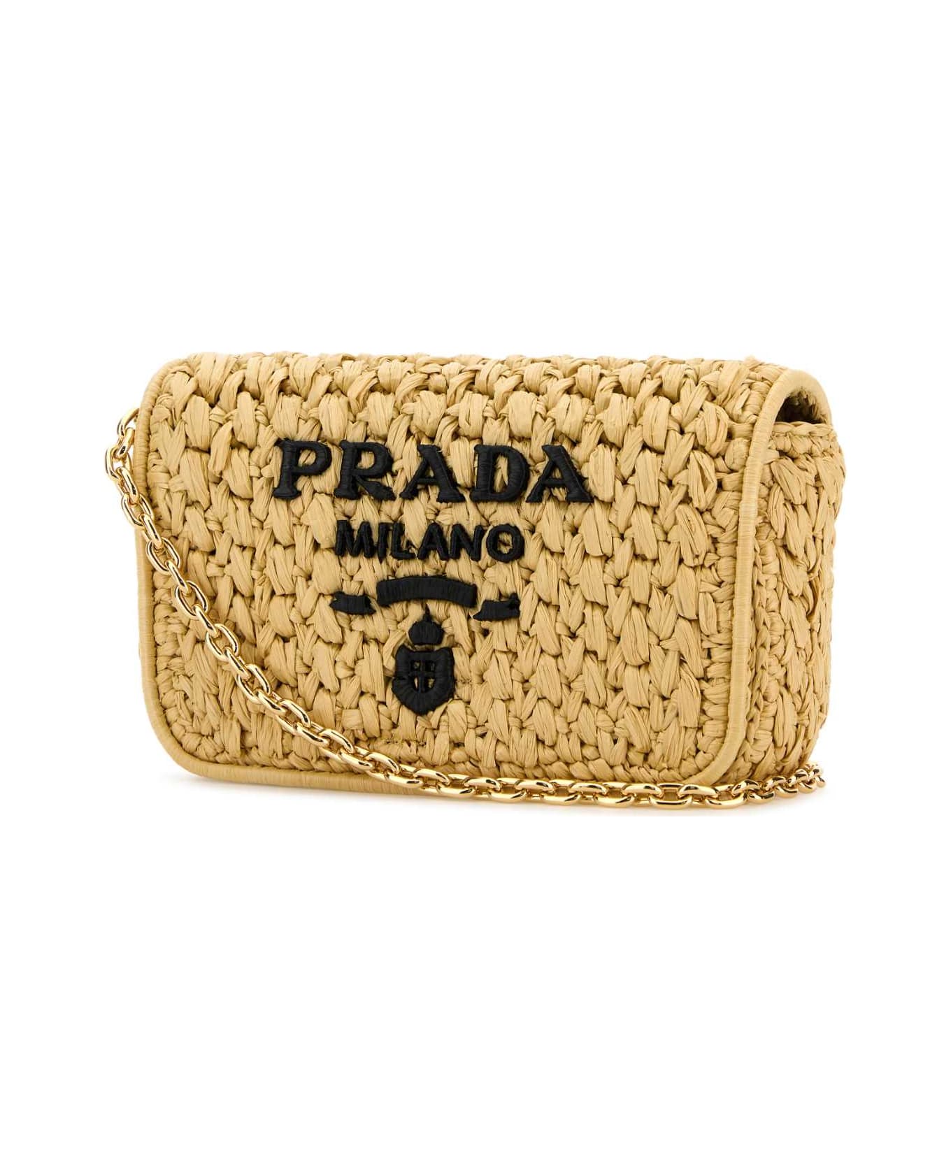 Prada Raffia Crossbody Bag - NATURALENERO