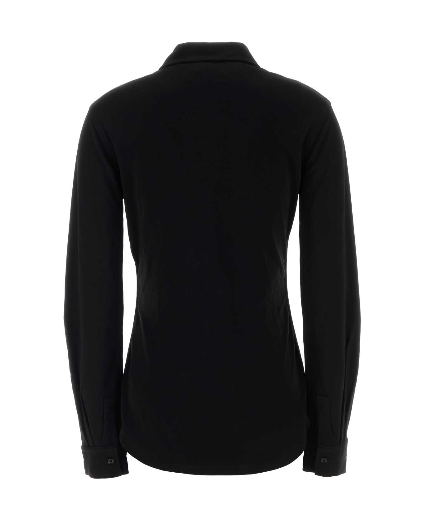 Lemaire Black Viscose Shirt - BLACK