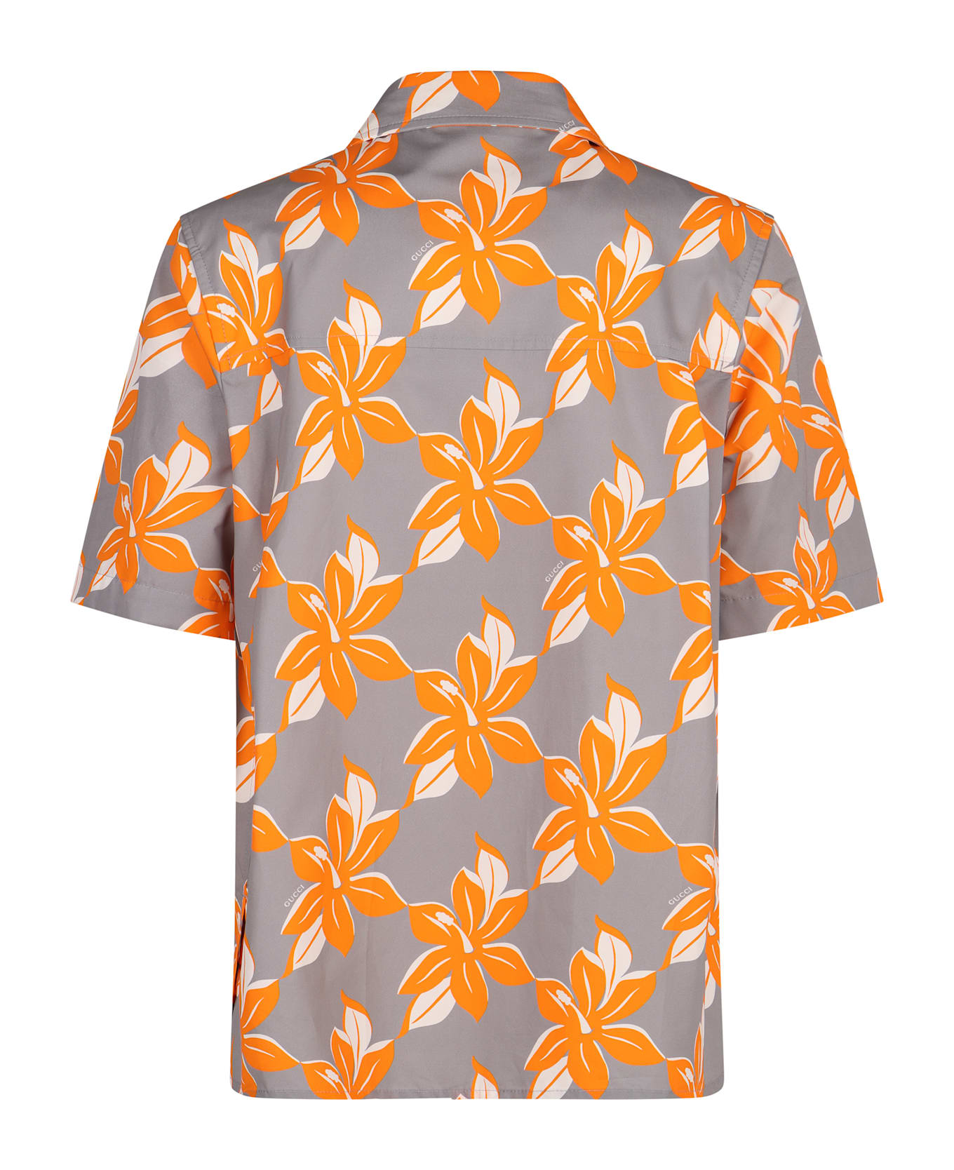 Gucci Printed Cotton Poplin Shirt - grey シャツ