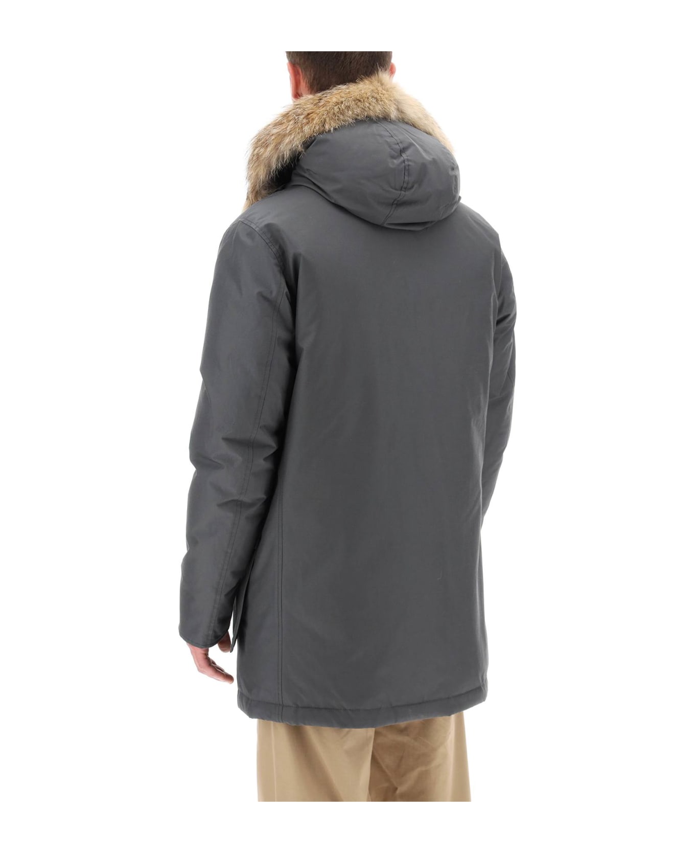 Woolrich 
artic
 Grey Cotton Blend Parka - GREY SHADOW (Grey)