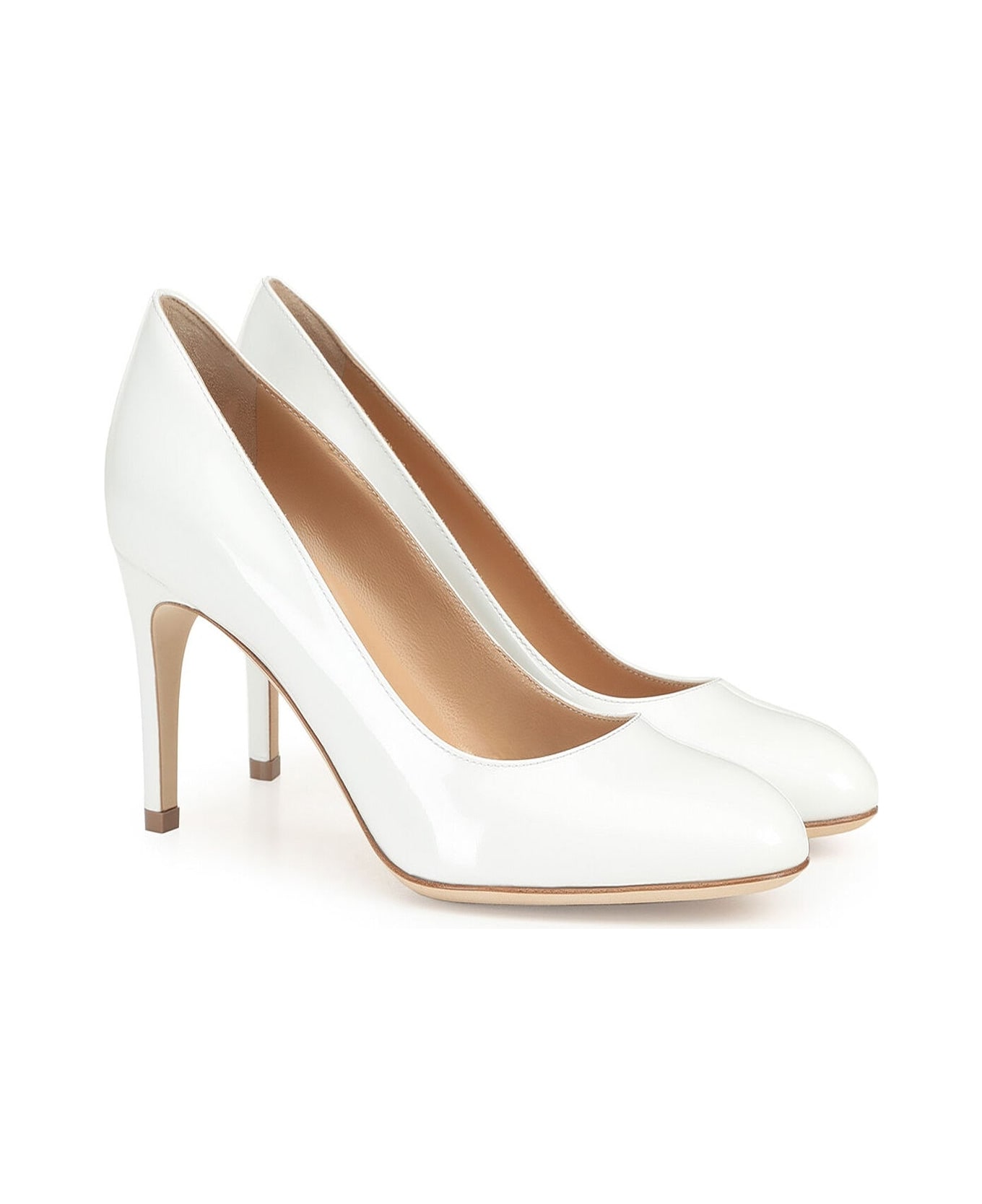 Sergio Rossi Madame 090 Leather Pumps - White
