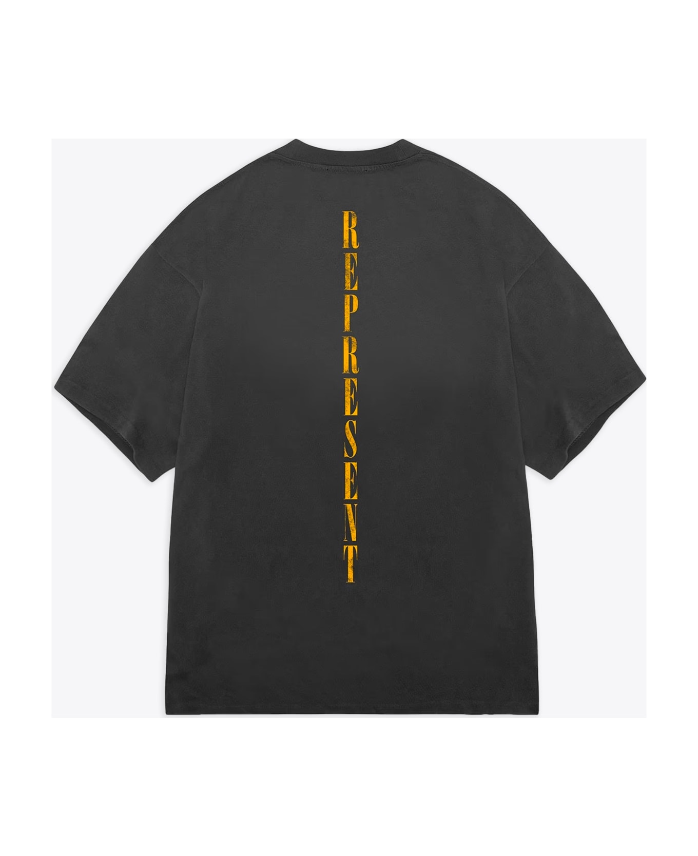 REPRESENT Reborn T-shirt Washed black t-shirt with graphic print and logo - Reborn T-Shirt - Nero