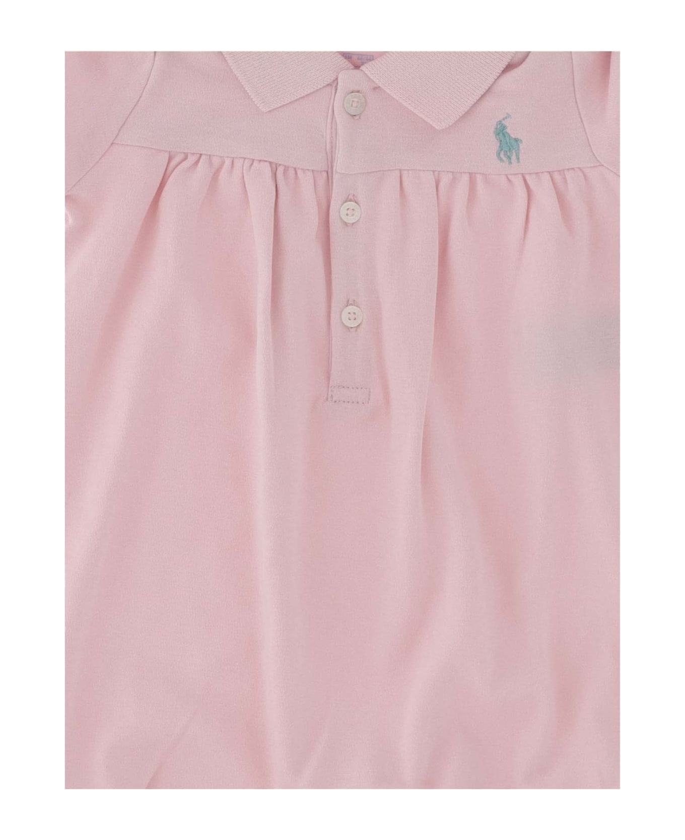Polo Ralph Lauren Soft Cotton Romper - Pink