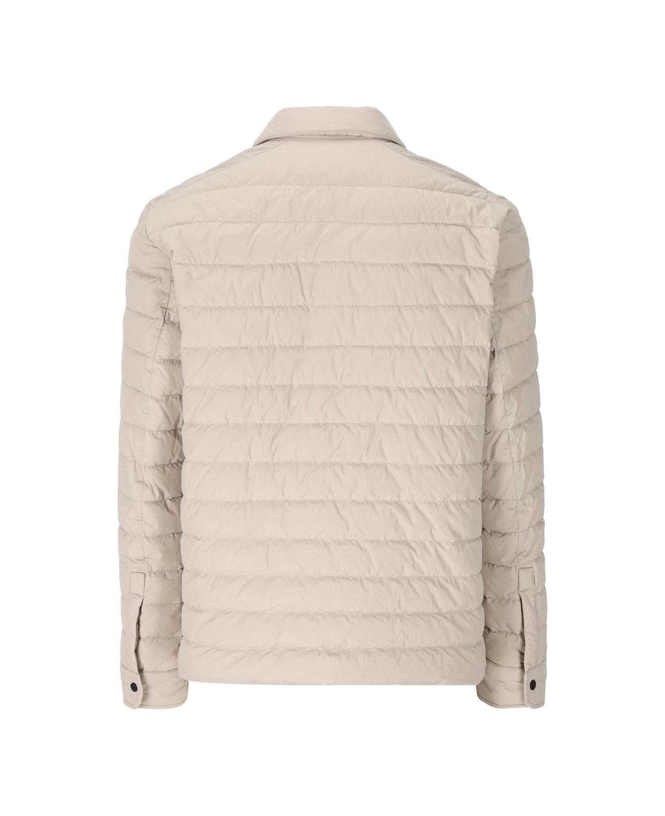 Herno Long Sleeved Quilted Padded Jacket - Naturale