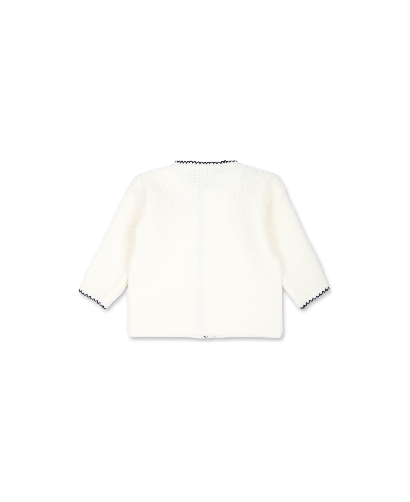 Little Bear White Cardigan For Babykids - White