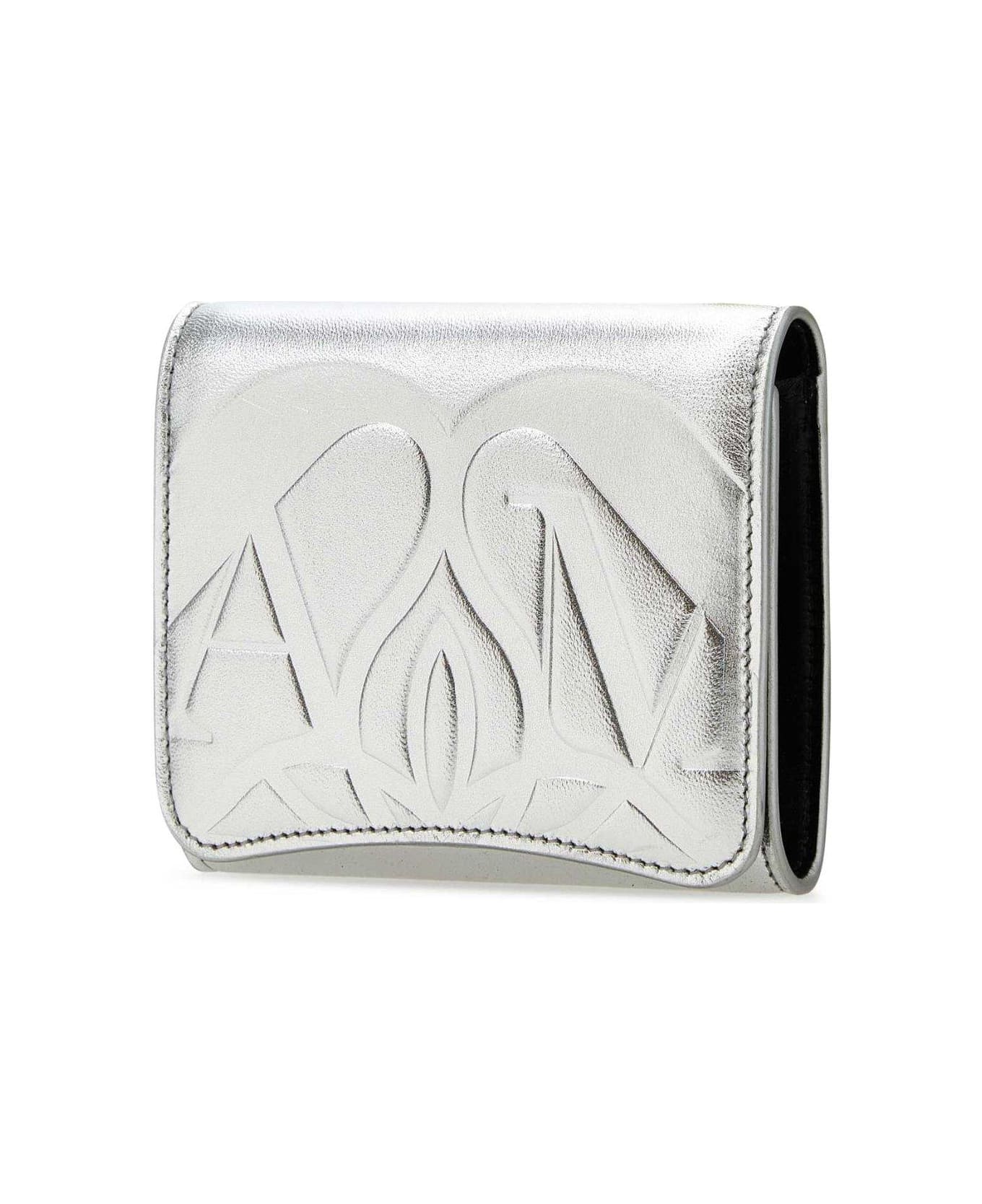 Alexander McQueen Logo Detailed Tri-fold Wallet - IGHT SILVER