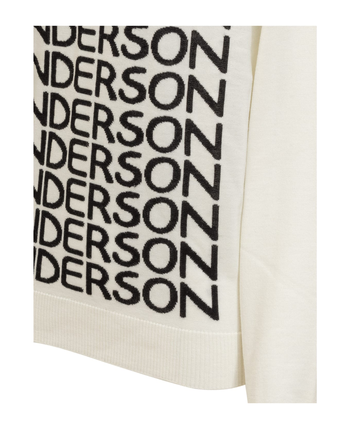 J.W. Anderson Repeat Logo Hoodie - WHITE/BLACK