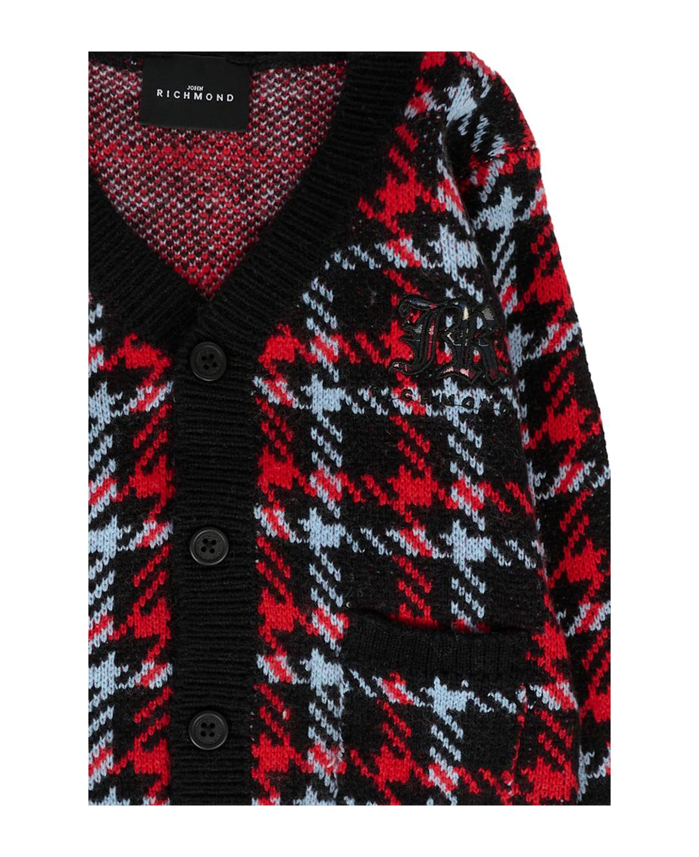 Richmond Black Cardigan For Baby Boy With Logo - Black