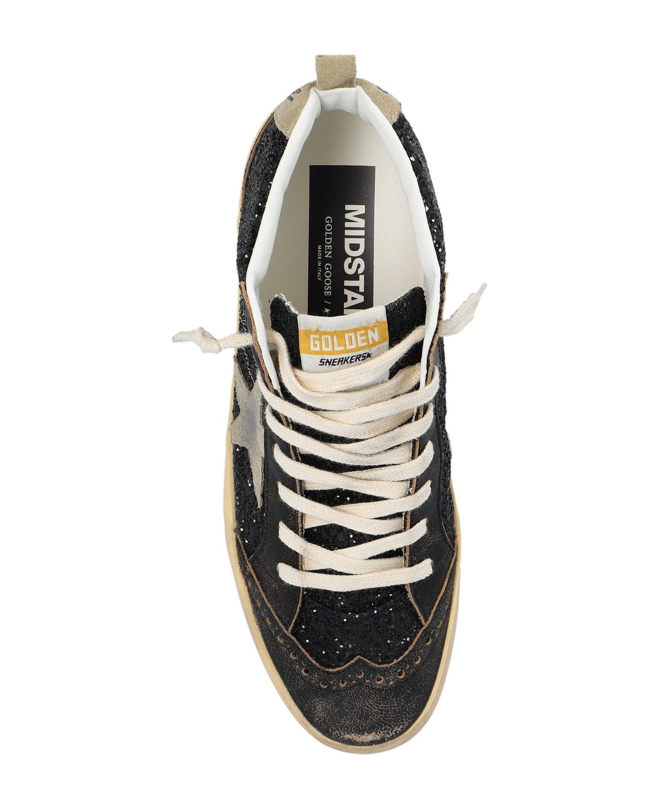 Golden Goose Gg Mid Star Sequinned Lace-up Sneakers - Black