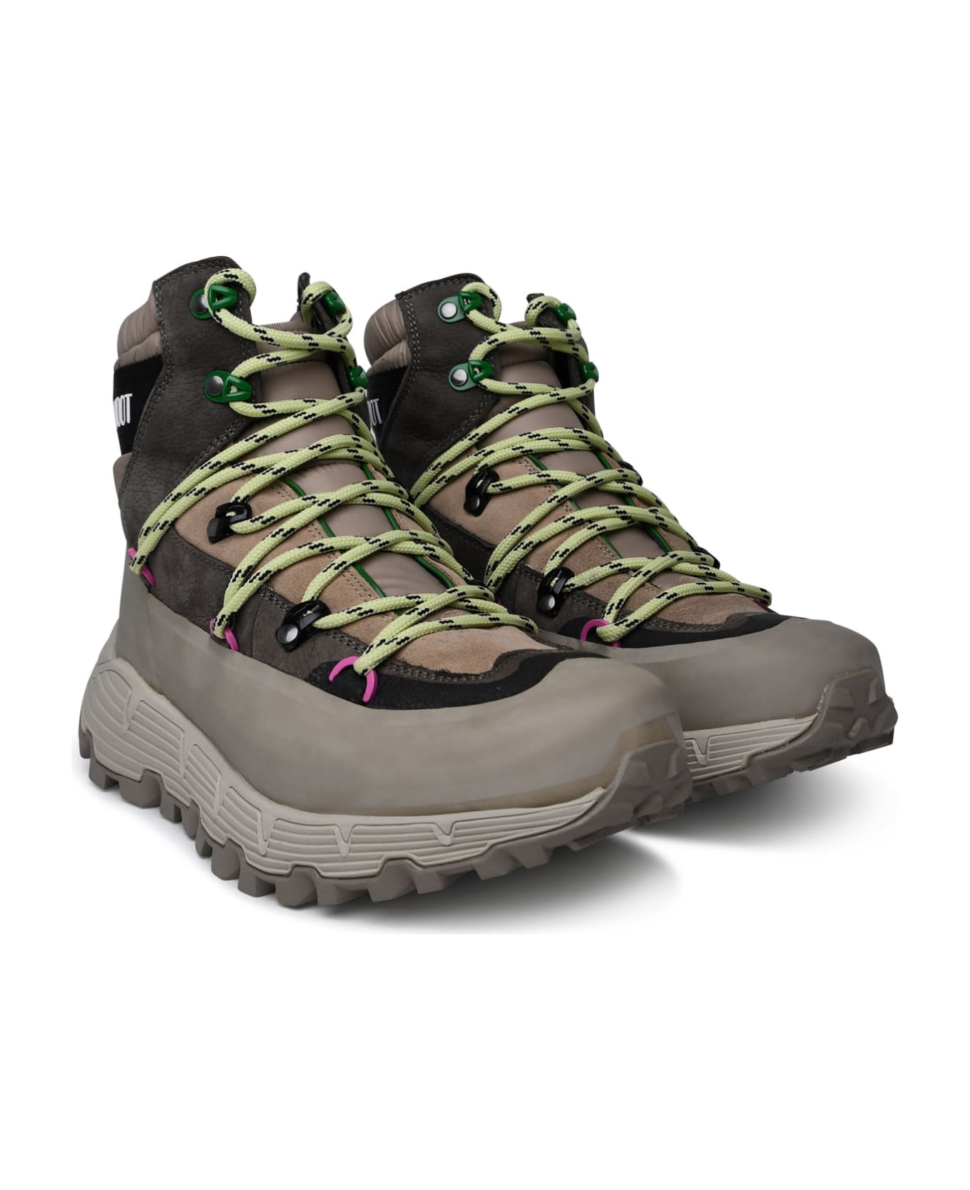 Moon Boot 'tech Hiker' Beige Leather Blend Boots - Beige