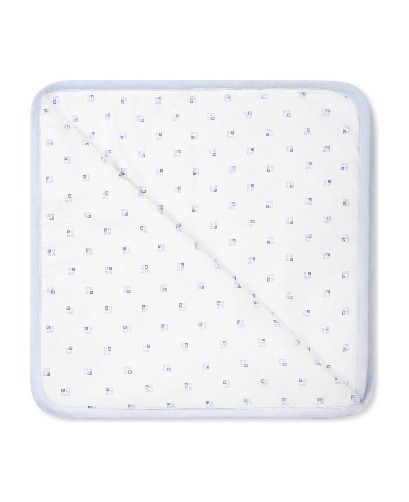 Givenchy Light Blue Blanket For Baby Boy With Logo - Light Blue