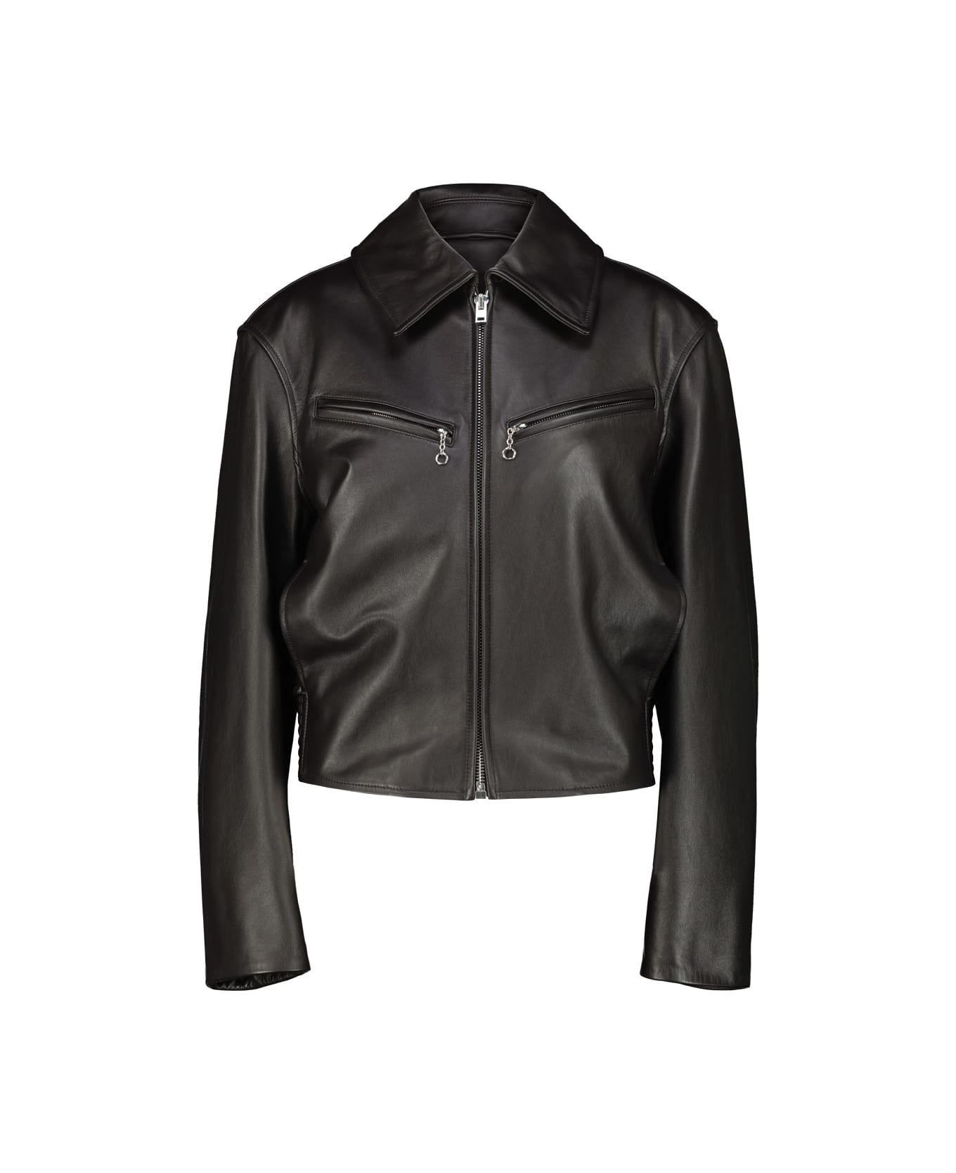 Lemaire Boxy Leather Blouson - Moka