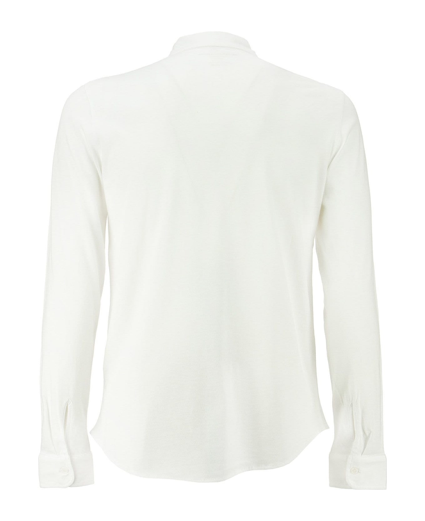 Majestic Filatures Deluxe Cotton Long Sleeve Shirt - White シャツ
