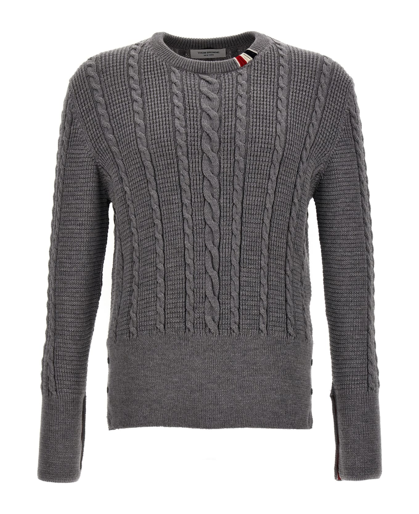 Thom Browne 'cable' Sweater - Gray